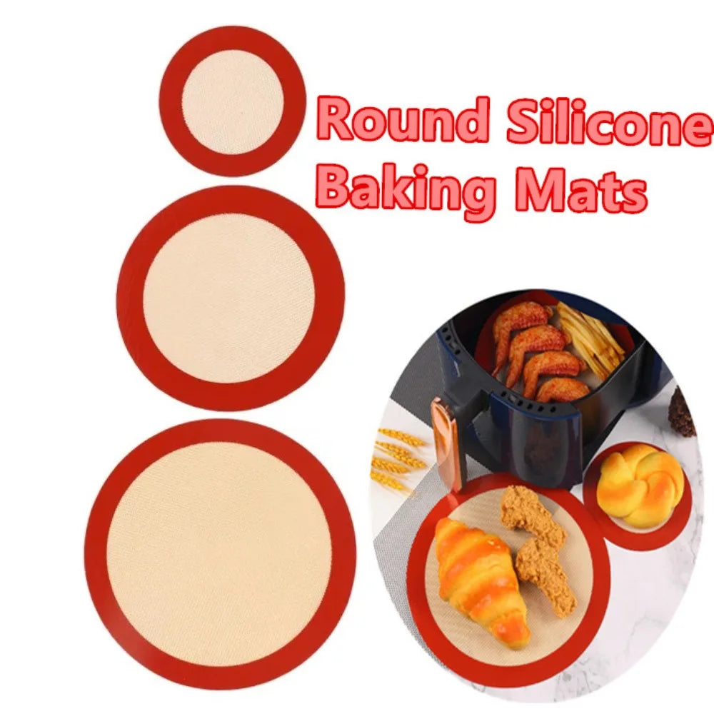 Round Silicone Baking Mat – Non-Stick, Oven & Air Fryer Safe Silicone Baking Mat Axl