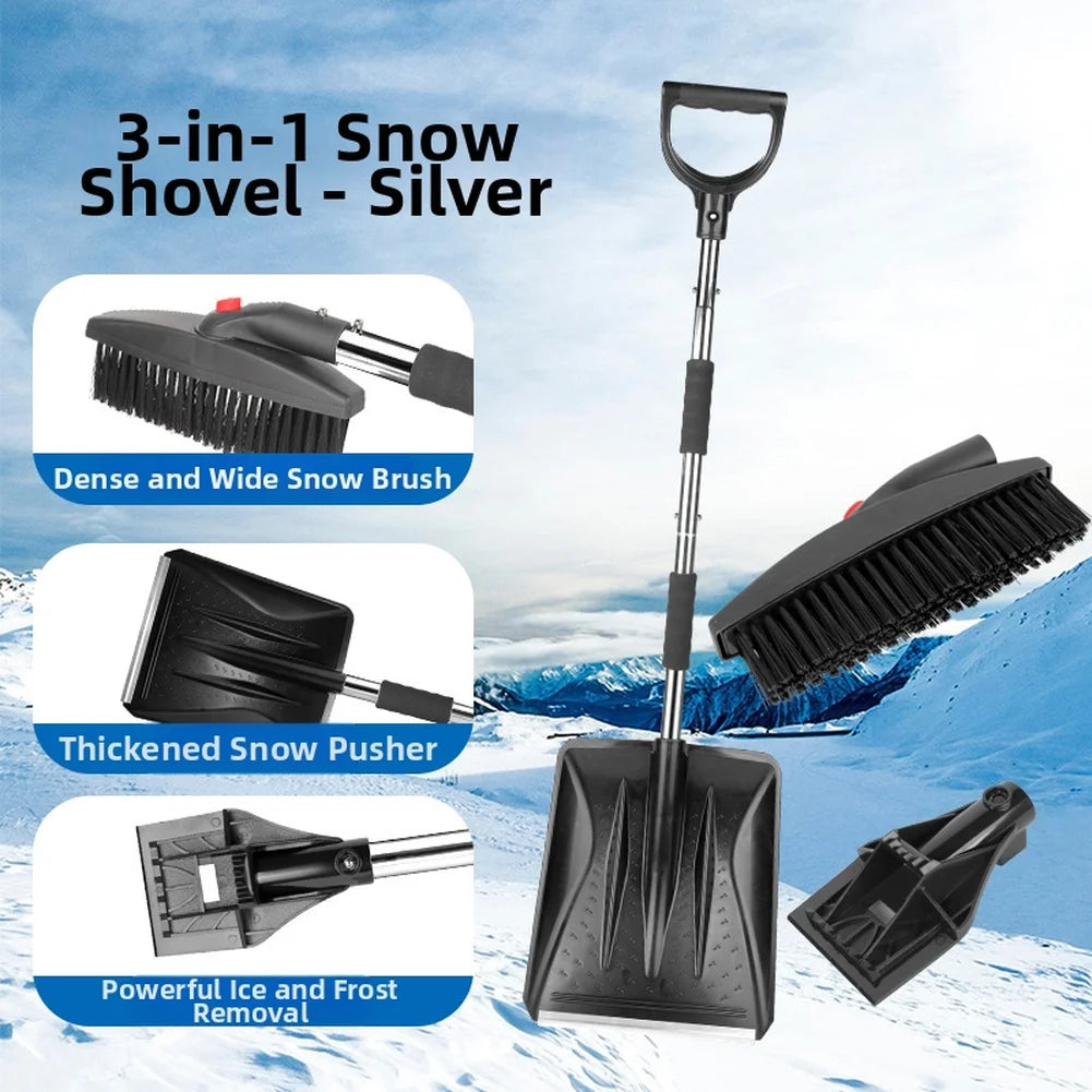 Folding Stainless Steel Snow Shovel – Car, Driveway & Garden Folding Snow Shovel Axl