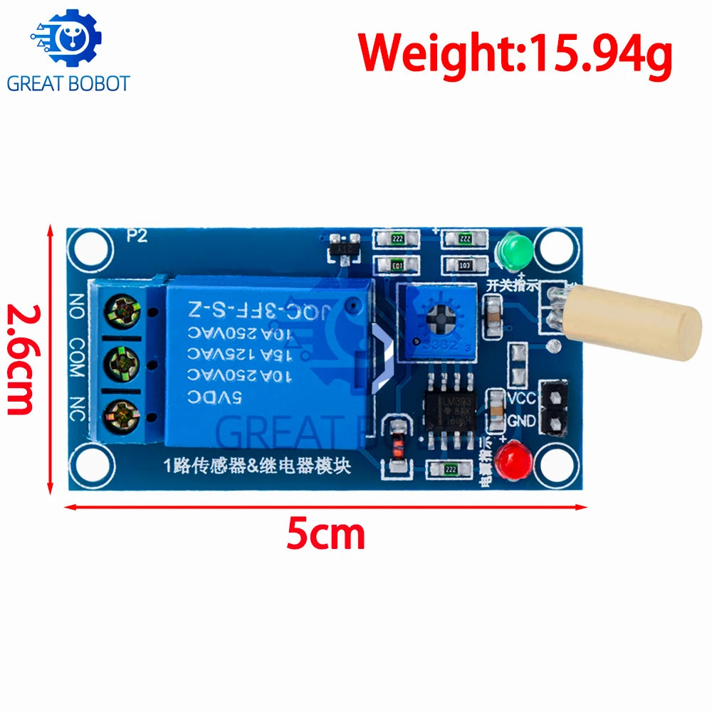 5V/12V Tilt Angle Sensor Relay Module SW520D for Arduino Sensor Relay Module Axl
