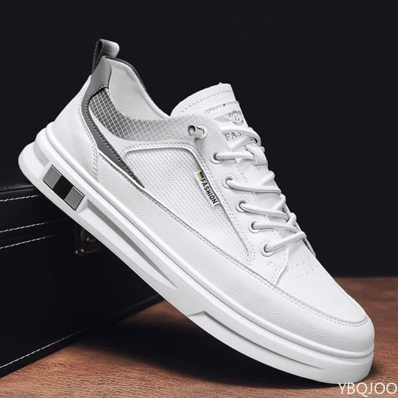 YBQJOO Men's Breathable Mesh Sneakers – Casual White Shoes Men's Casual Sneakers Axl