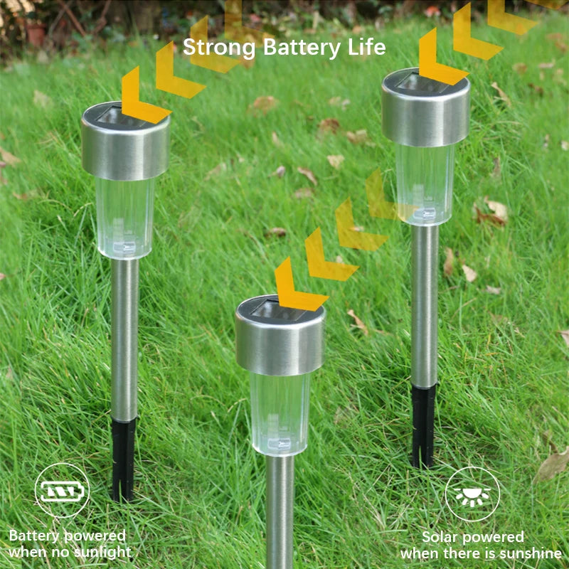 10-Pack Solar LED Pathway Lights – IP55 Waterproof Garden Stakes Solar Pathway Lights Axl