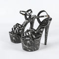 Women's Platform Stiletto Sandals – Buckle Strap Party Heels Platform Stiletto Sandals Axl Black 35