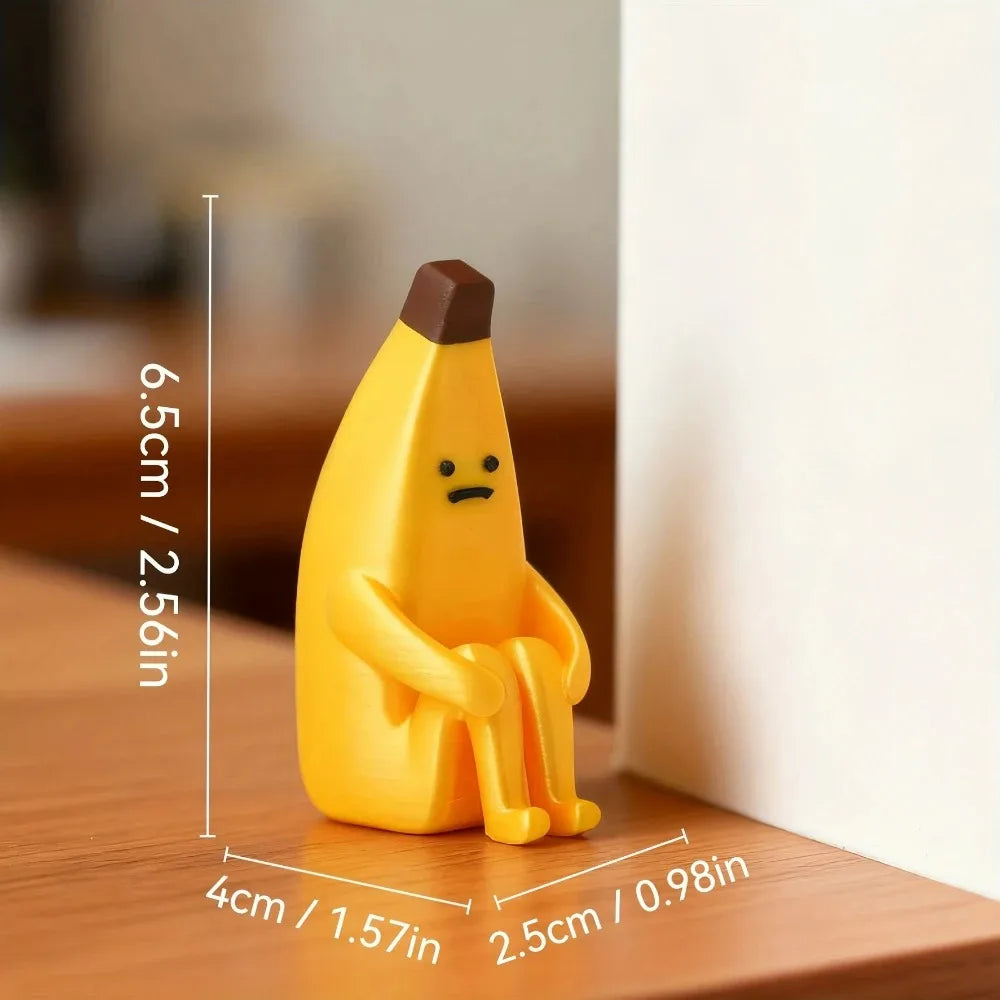 Anxious Banana 3D Printed PLA Figurine – Desk & Car Decor Novelty Figurine Axl 1PC