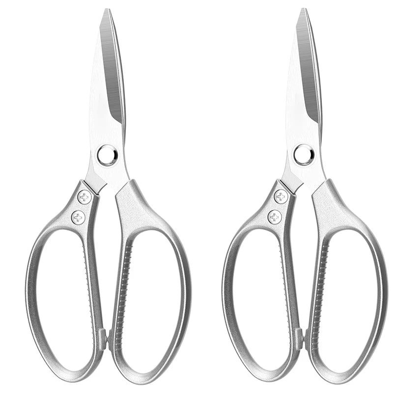 8.5" Multi-Functional Kitchen Scissors – Stainless Steel Shears Kitchen Scissors Axl Silvery 2pcs
