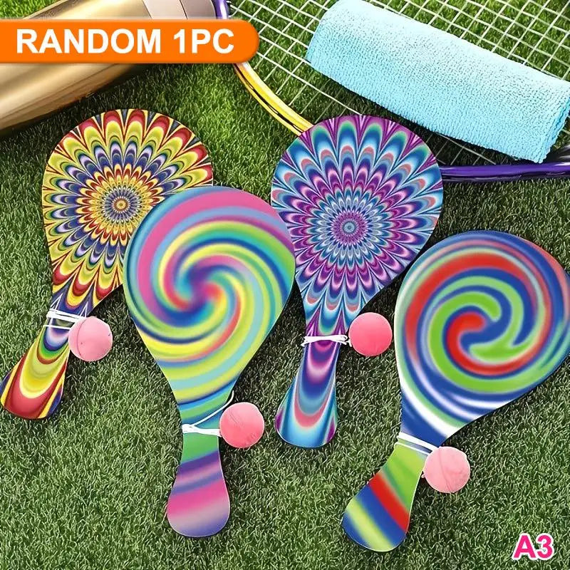 Wooden Paddle Ball Set – Elastic String Hand-Eye Coordination Toy Paddle Ball Toy Axl A3