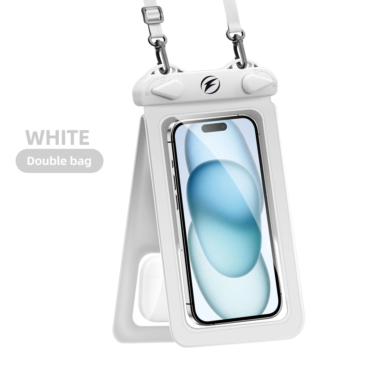 Waterproof Phone Pouch Double Seal Underwater Case – 7.7in Waterproof Phone Pouch Axl Beige