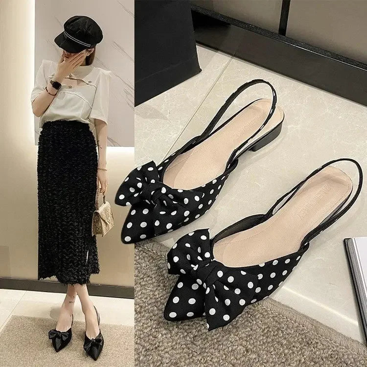 Women's Low Heel Pointed Toe Sandals – Buckle Strap Party Low Heel Sandals Axl