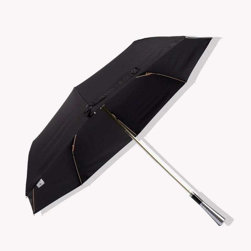 Luxury Windproof Folding Umbrella – Silver Handle Business Parasol Folding Umbrella Axl