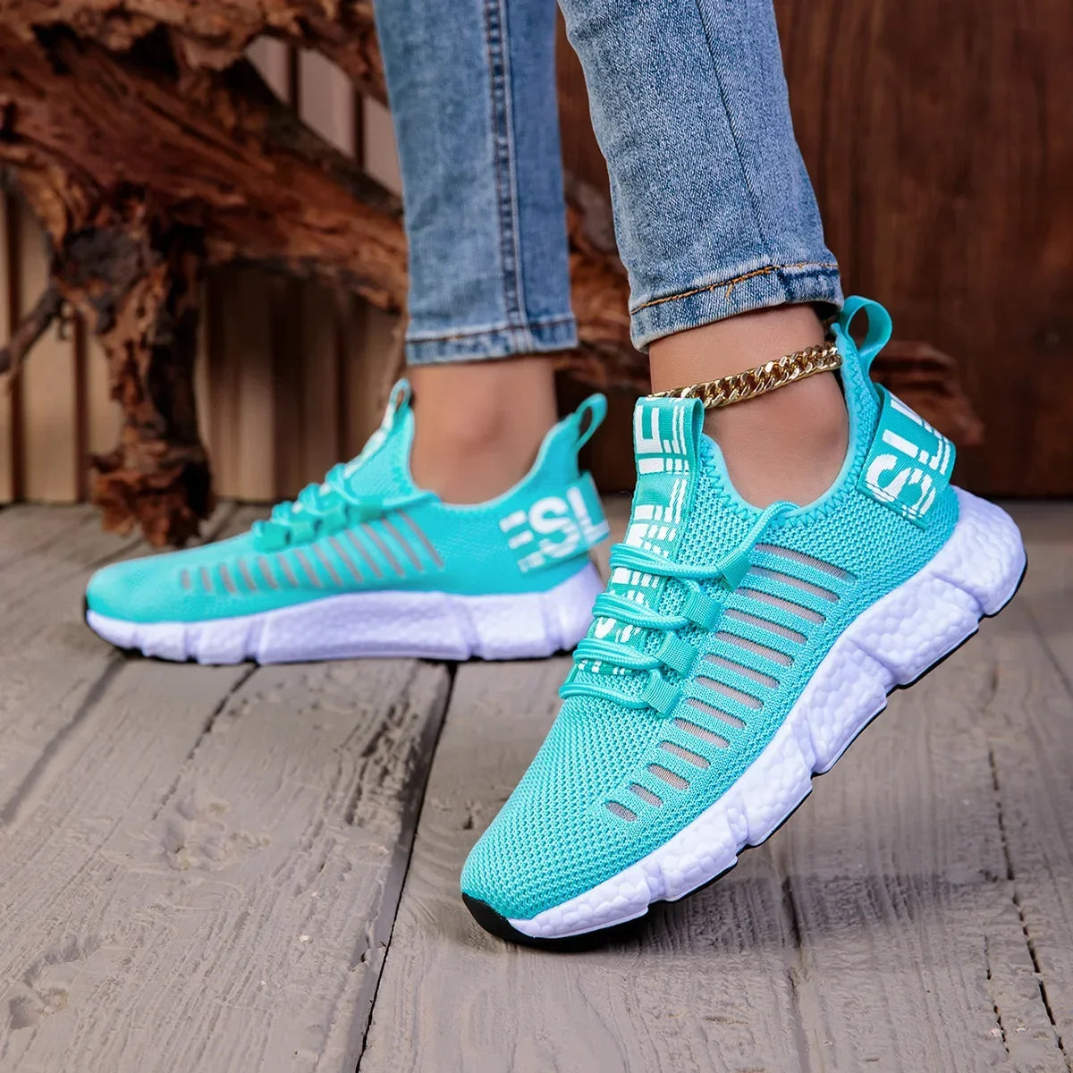 AZGB Pink Mesh Sneakers – Lightweight Women's Sports Shoes Athletic Sneakers Axl