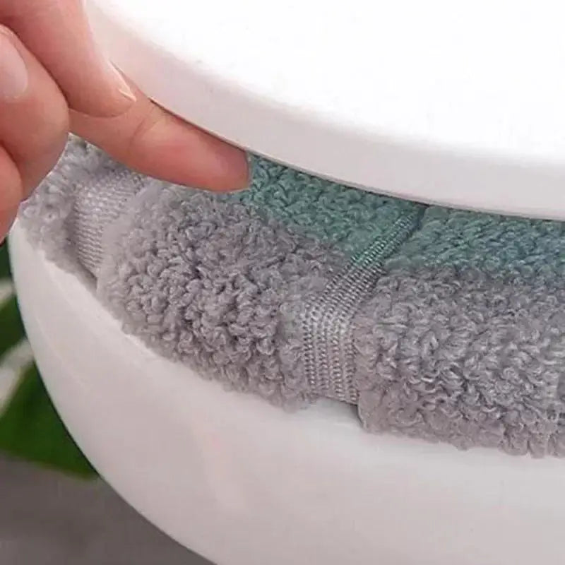 Warm Soft Thickened Toilet Seat Cover Cushion with Handle Toilet Seat Cover Axl