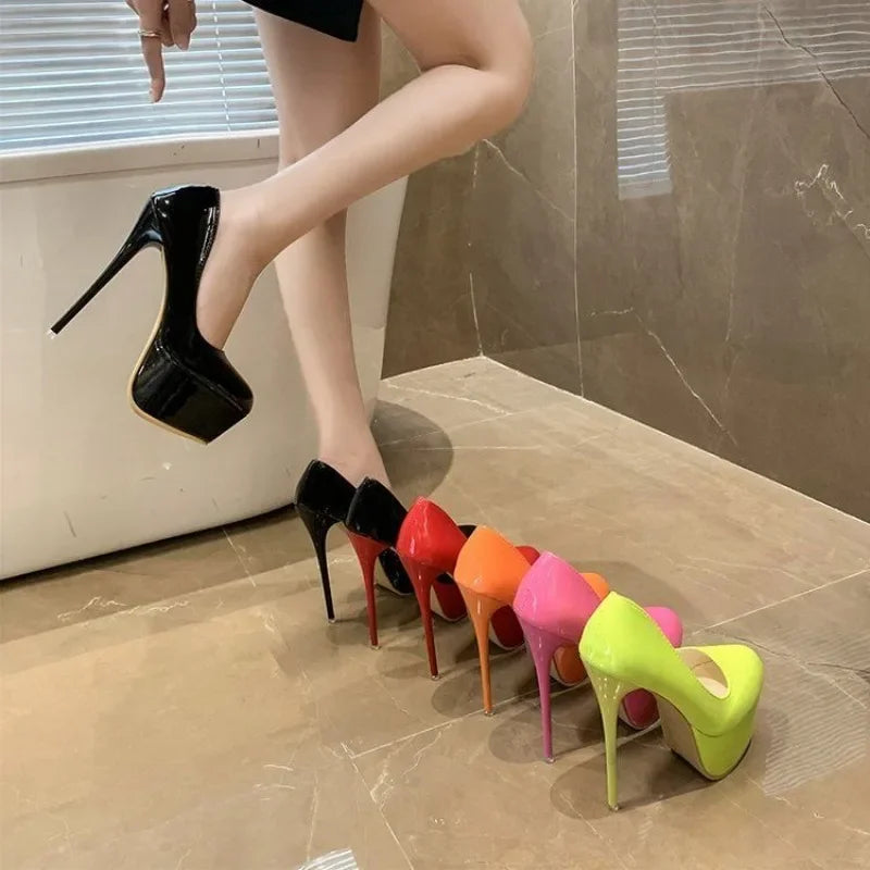 Women's Platform Spike High Heels – Red Sole Wedding Pumps Platform High Heels Axl
