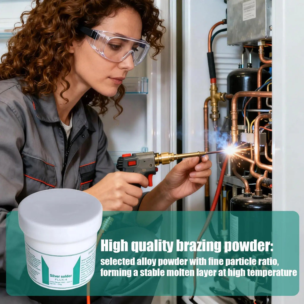 Solder Flux Paste 100g | Silver Brass Brazing Powder for Welding Soldering Flux Paste Axl