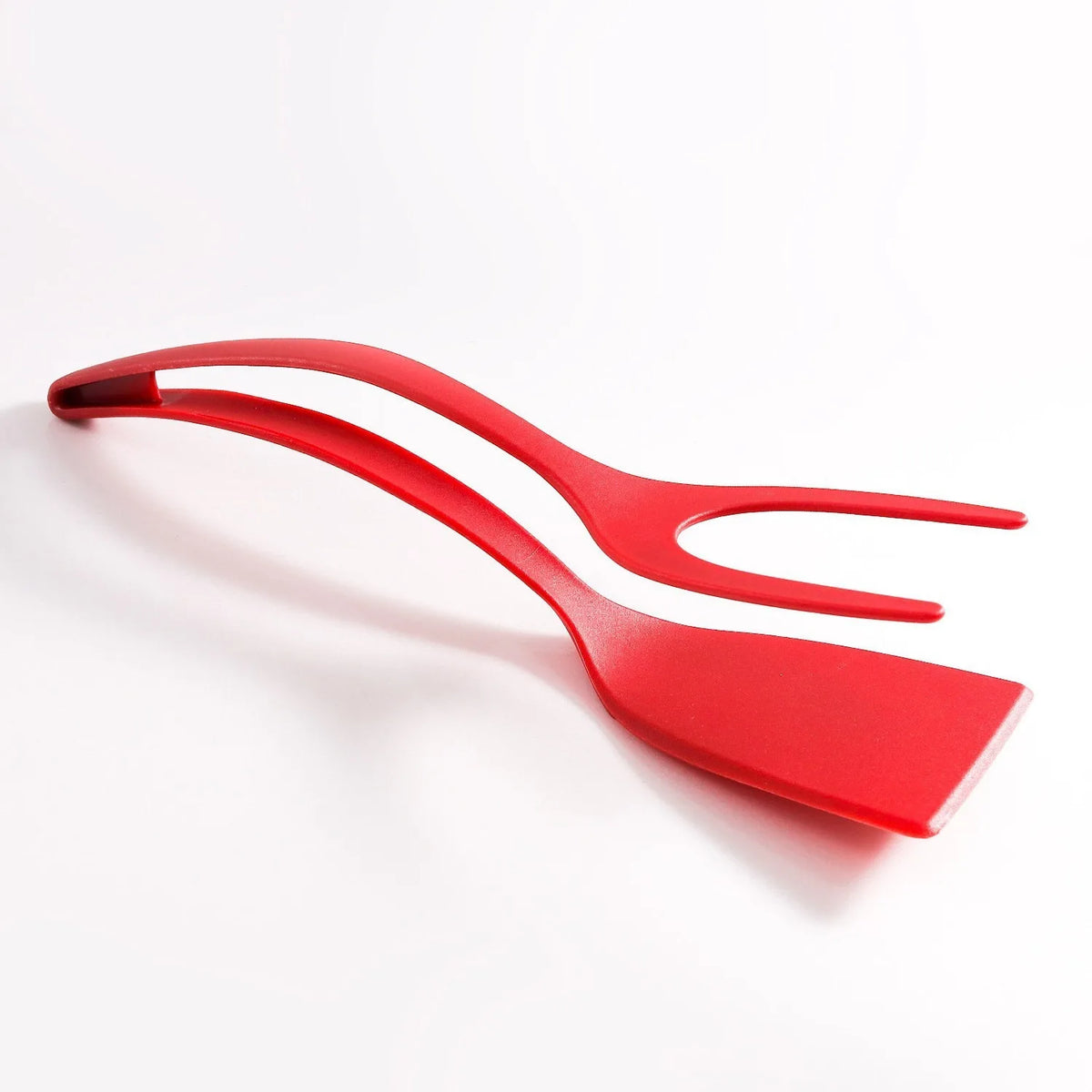 2-in-1 Nylon Spatula & Food Clip – Flip & Grab Kitchen Tool Kitchen Spatula Clip Axl Red Steak Tong