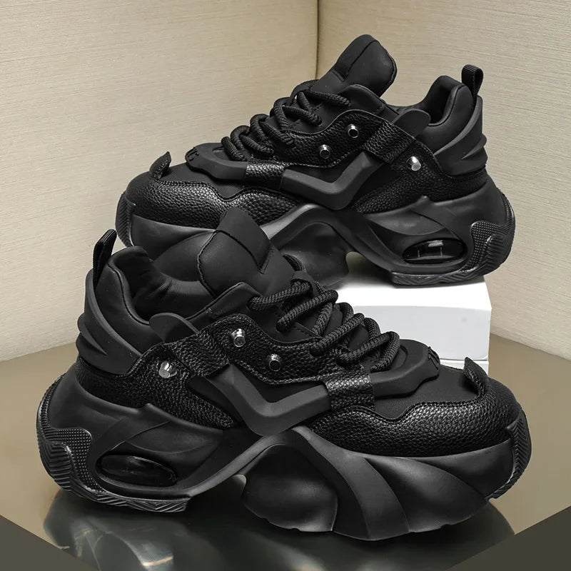 Men's Chunky Sneakers – Lace-Up Height Boost Casual Shoes Chunky Sneakers Axl