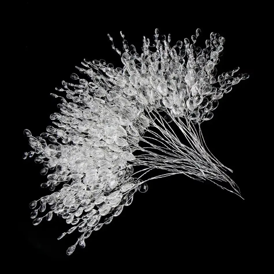 Crystal Acrylic Water Droplet Flowers | DIY Wedding & Décor Artificial Flower Decor Axl
