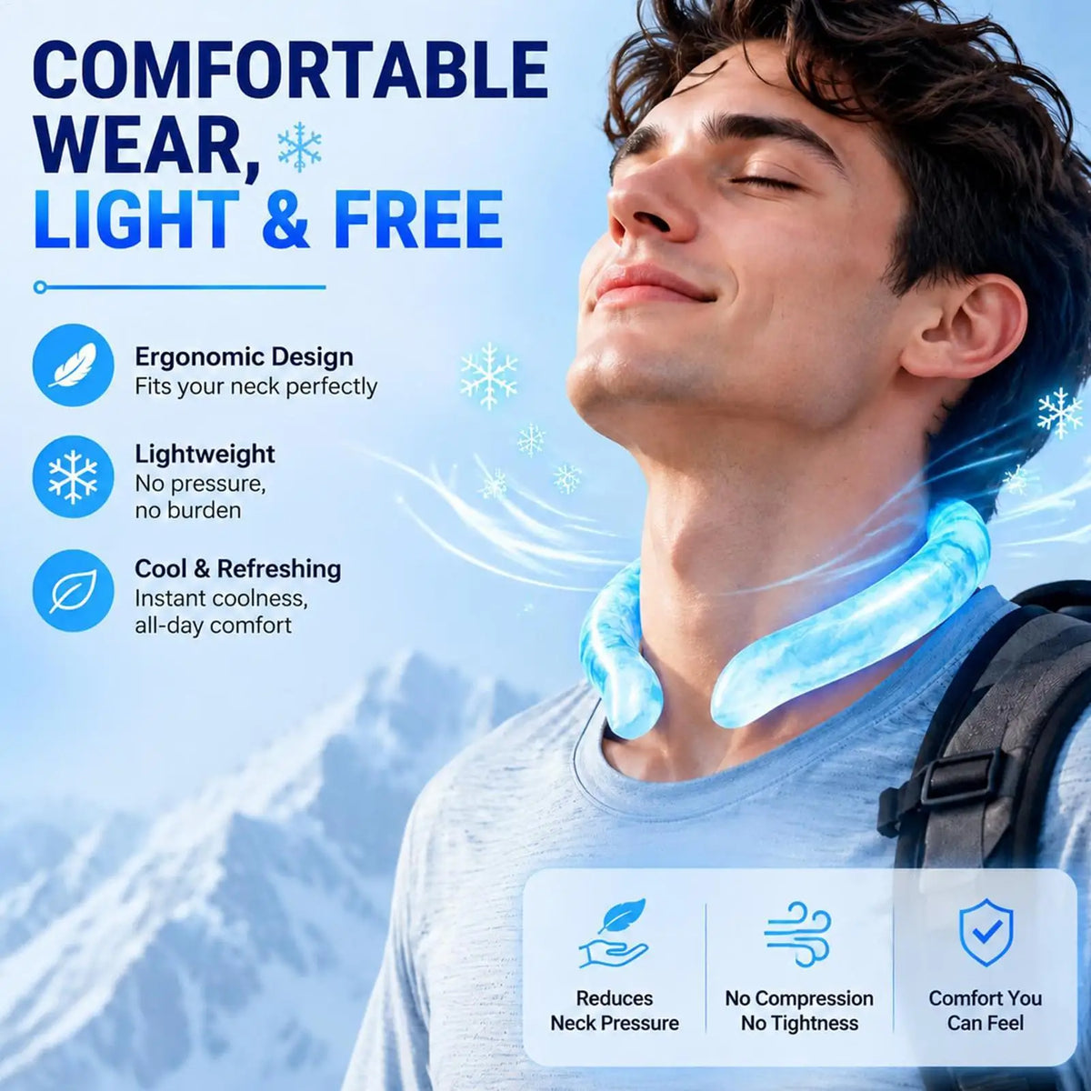 Neck Cooling Ring – Reusable Gel Ice Pack for Hot Weather Neck Cooling Ring Axl