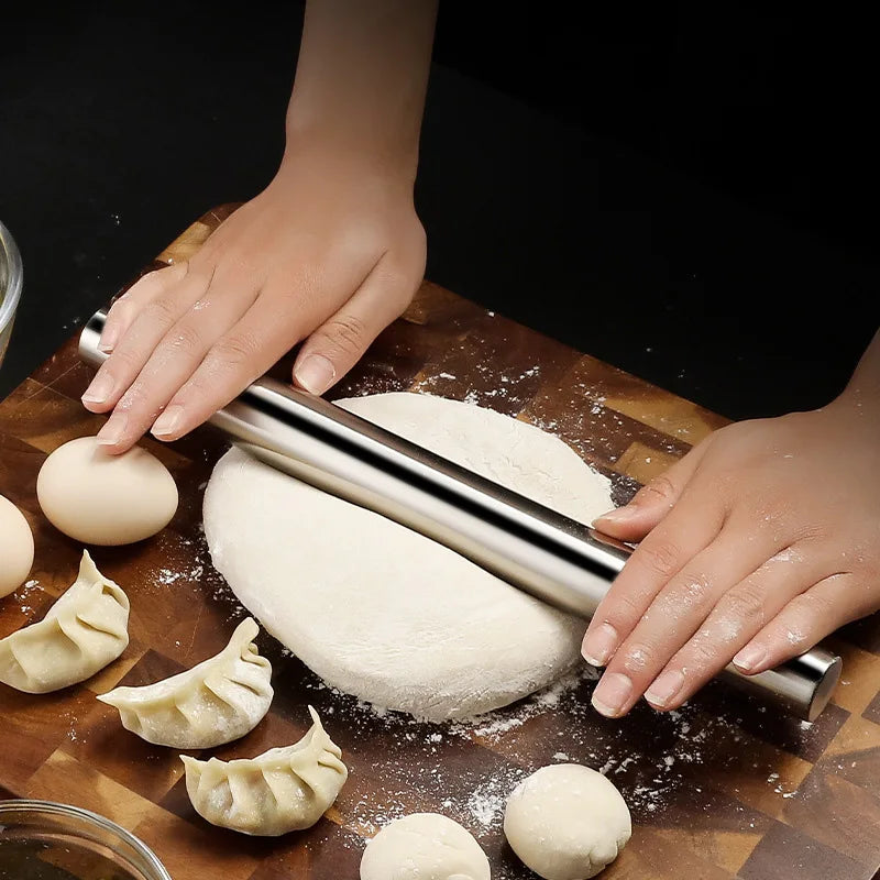 Stainless Steel Non-Stick Rolling Pin 20/25/30cm | Embossed Rolling Pin Axl