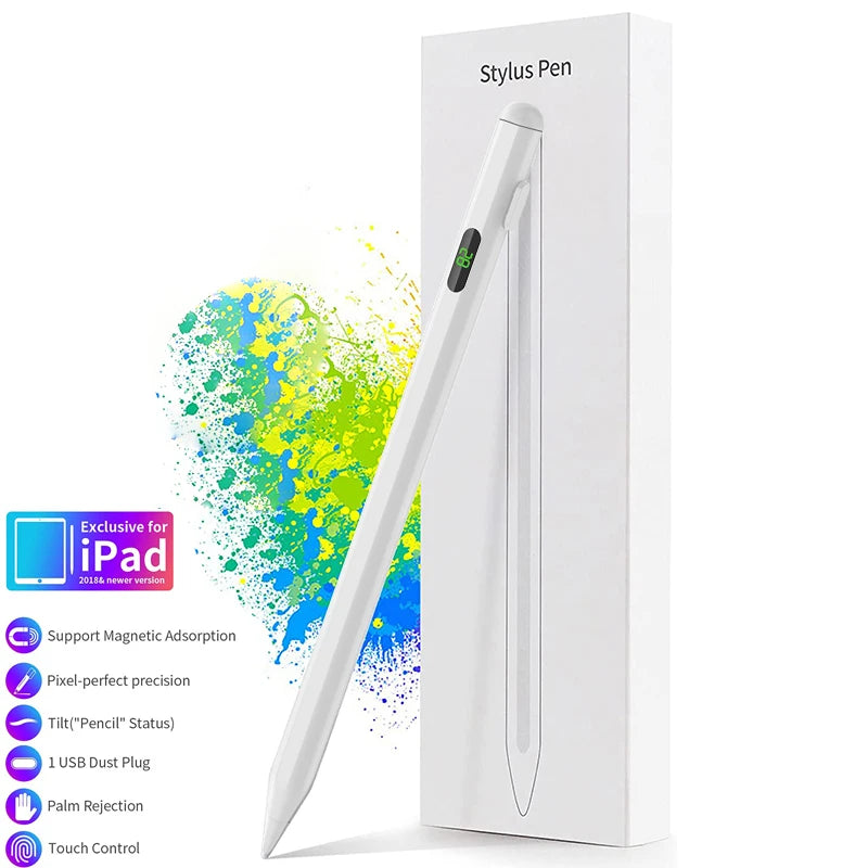 Universal Stylus Pen with LED Power Display – iPad Android Windows Rechargeable Stylus Pen Axl