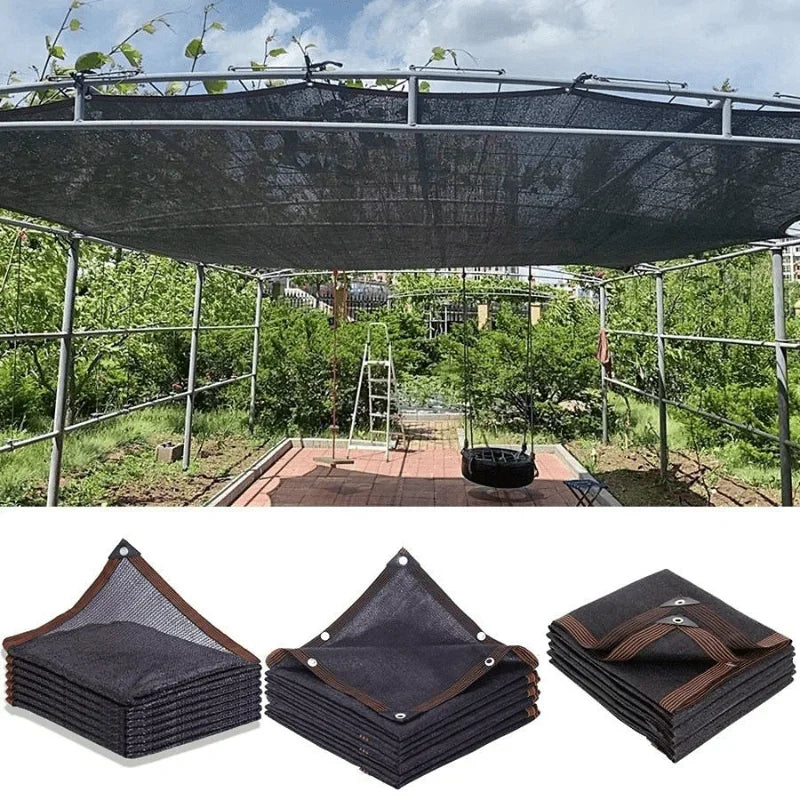 8-Pin Black HDPE Anti-UV Sun Shade Net – Pergola & Greenhouse Sun Shade Net Axl