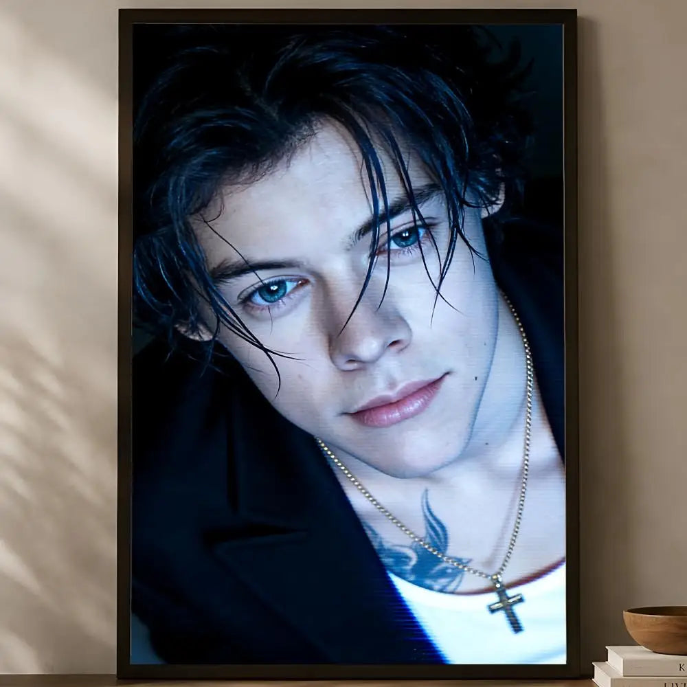 Harry Styles HD Self-Stick Wall Art Poster – Waterproof Decor Wall Art Poster Axl White03 40X50cmNoframe