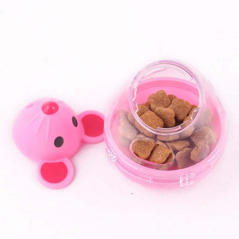 Mouse Cat Treat Dispenser Toy – Rolling Food Feeder for Cats Cat Treat Dispenser Axl
