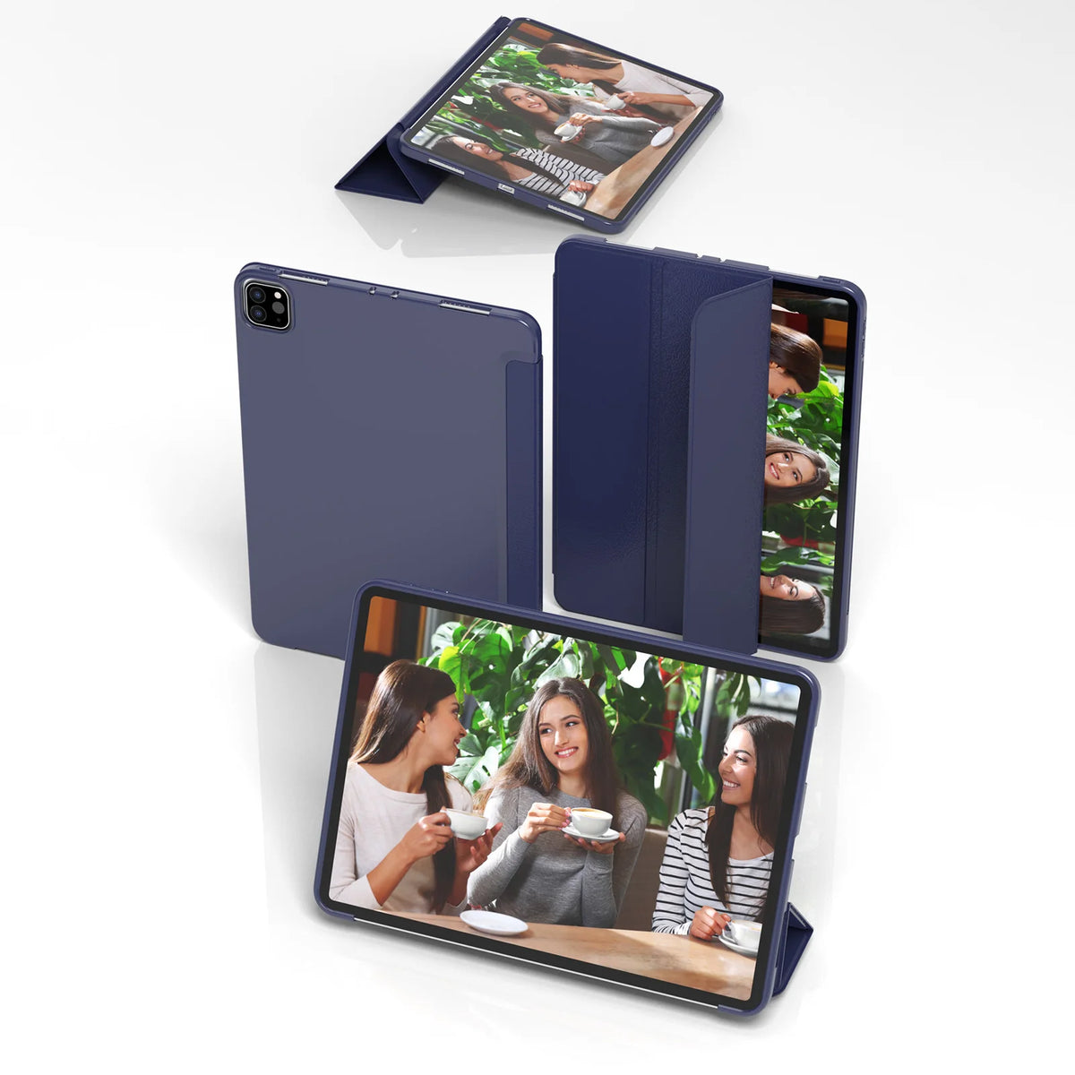 Slim iPad Case Hard Shell Fold Stand – Multi-Gen Compatible Tablet Case Axl
