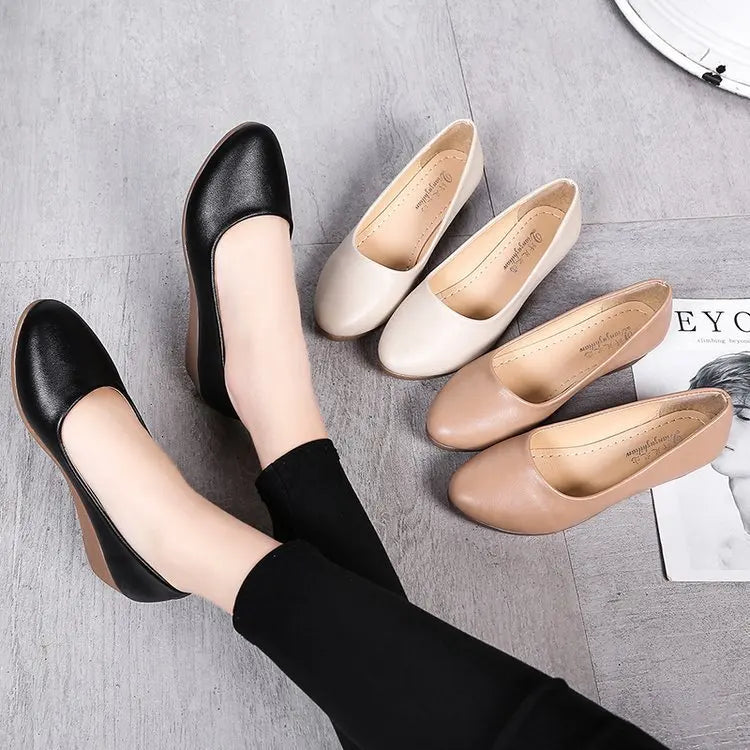 YBQJOO Women's Ballet Flats – Round Toe Slip-On Shoes Plus Size Women's Ballet Flats Axl