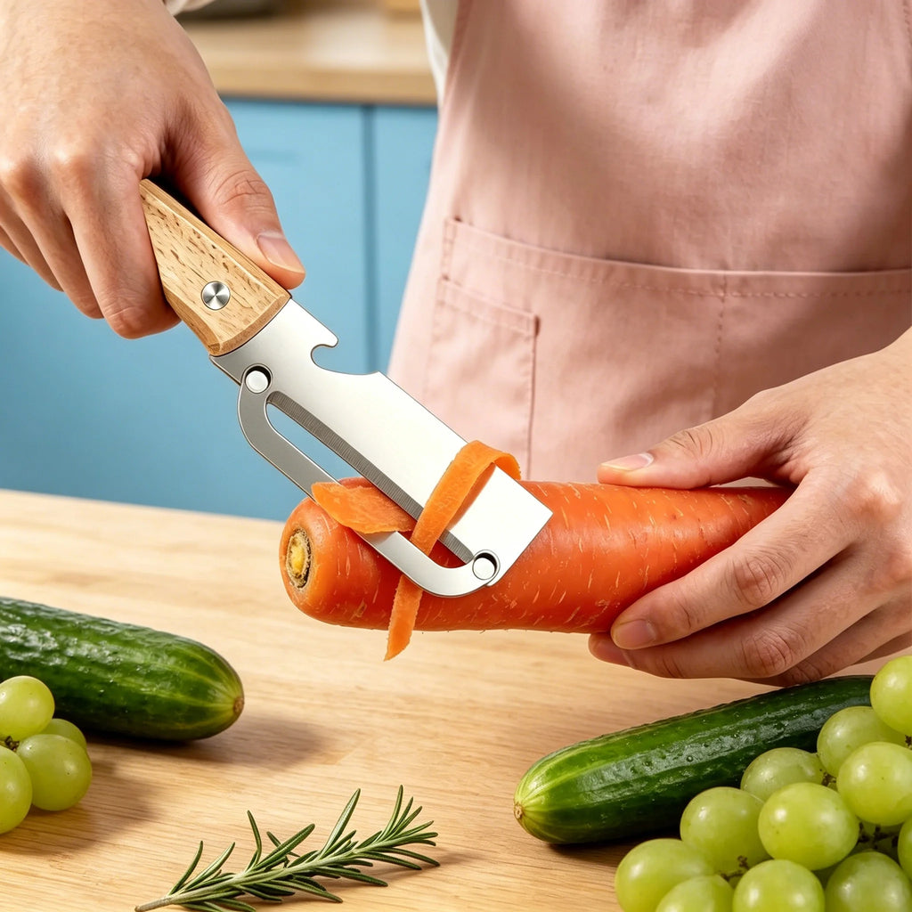Stainless Steel Fruit & Vegetable Peeler Knife – Multi-Use Vegetable Peeler Knife Axl