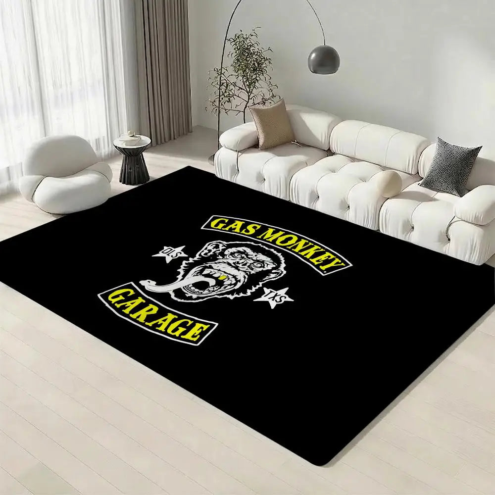 Gas Monkey Garage Flannel Floor Mat – Non-Slip Indoor Rug Indoor Floor Mat Axl