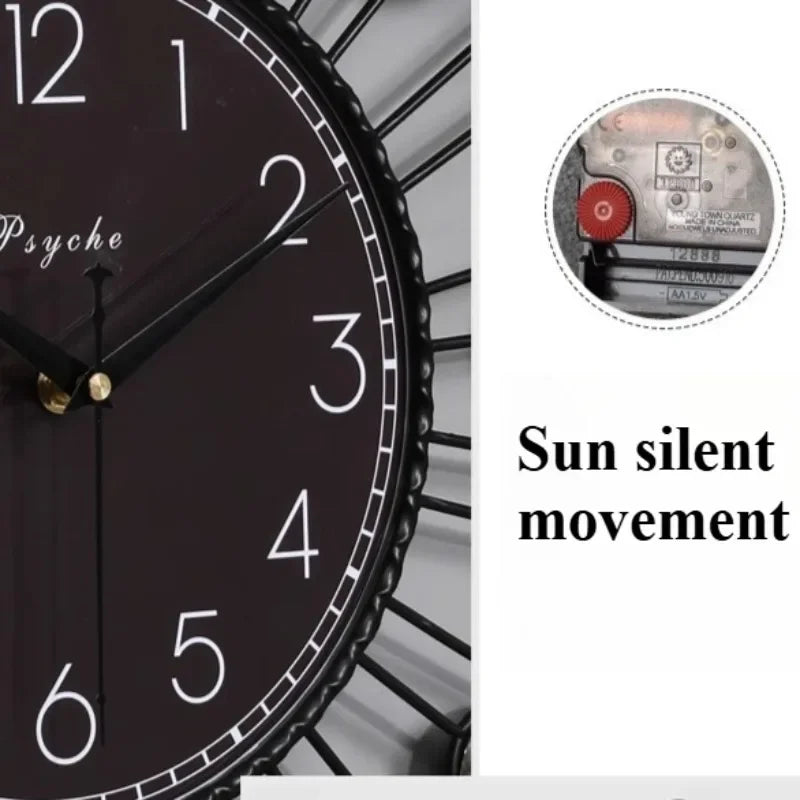 Luxury Shell Wall Clock – Nordic Silent Quartz Decor 58cm Silent Wall Clock Axl