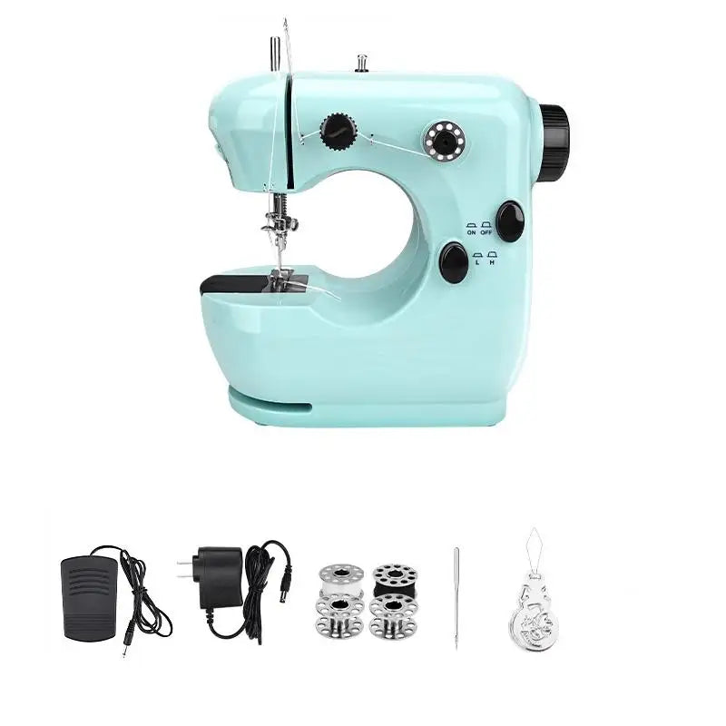 Portable Mini Electric Sewing Machine for Beginners – DIY Mini Sewing Machine Axl E
