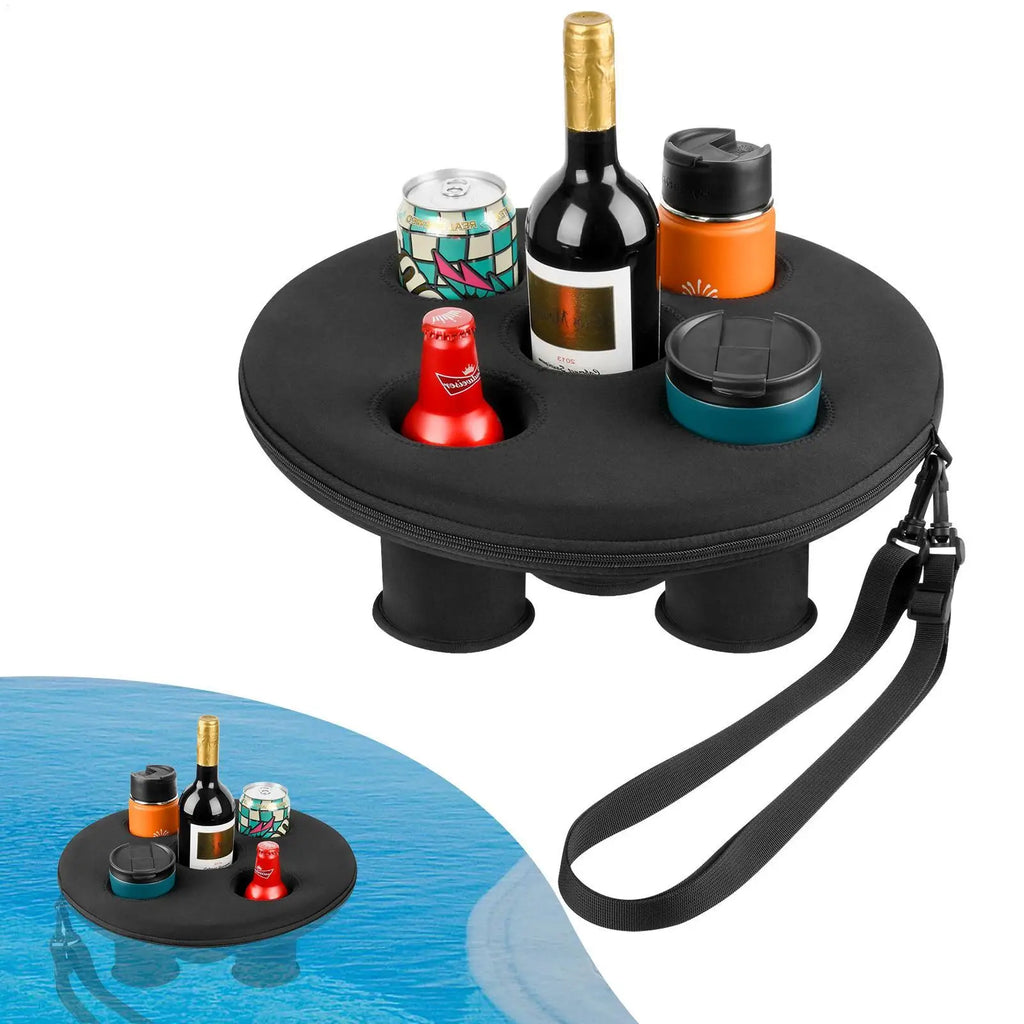 Floating Pool Cup Holder – 5-Hole Drink Float Tray Pool Drink Float Axl