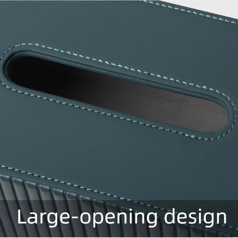 Luxury Leather Tissue Box Cover | Modern Decorative Napkin Case Tissue Box Cover Axl