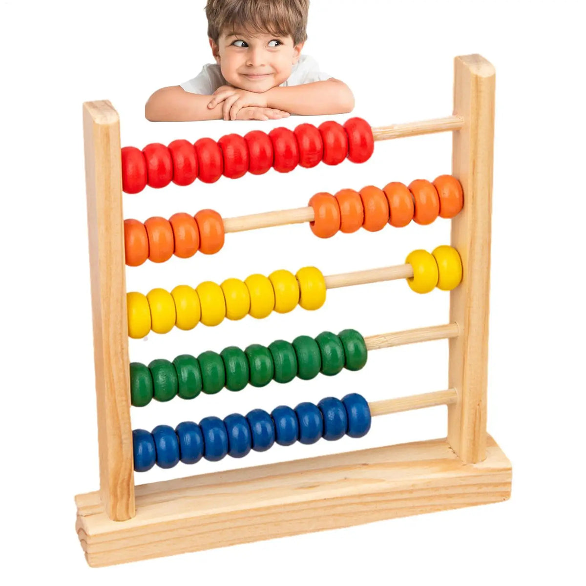 Wooden Abacus Toy – Colorful Counting Beads for Toddlers Educational Abacus Toy Axl