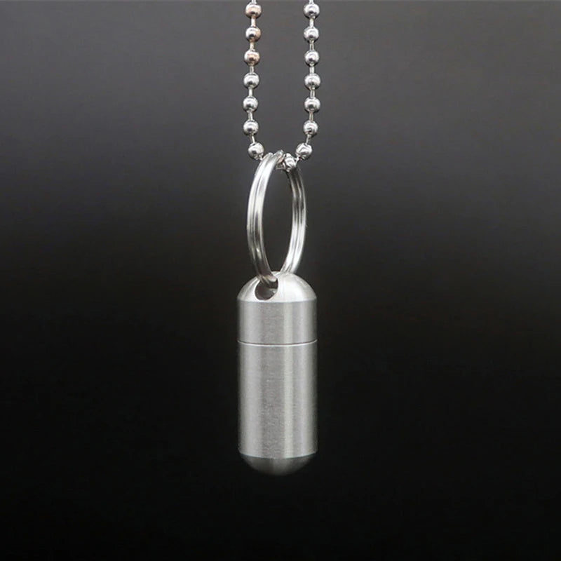 Stainless Steel Waterproof Pill Box – Mini EDC Capsule Case Pill Capsule Case Axl