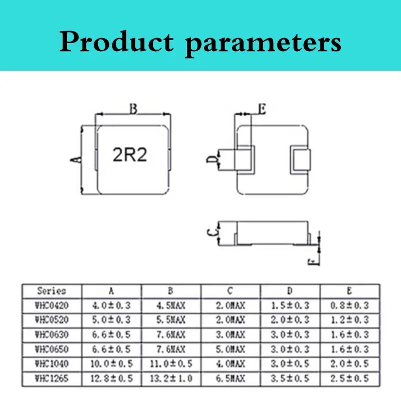 10PCS 0630 SMD Power Inductor 1µH–47µH | NioCen SMD Power Inductor Axl