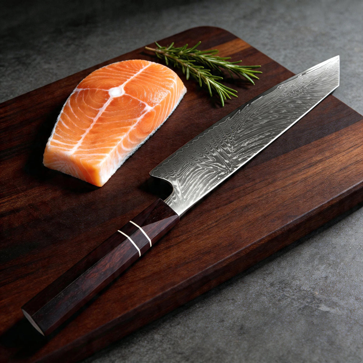 XITUO 8" Kiritsuke Chef Knife – VG10 Damascus Steel & Wood Handle Damascus Chef Knife Axl
