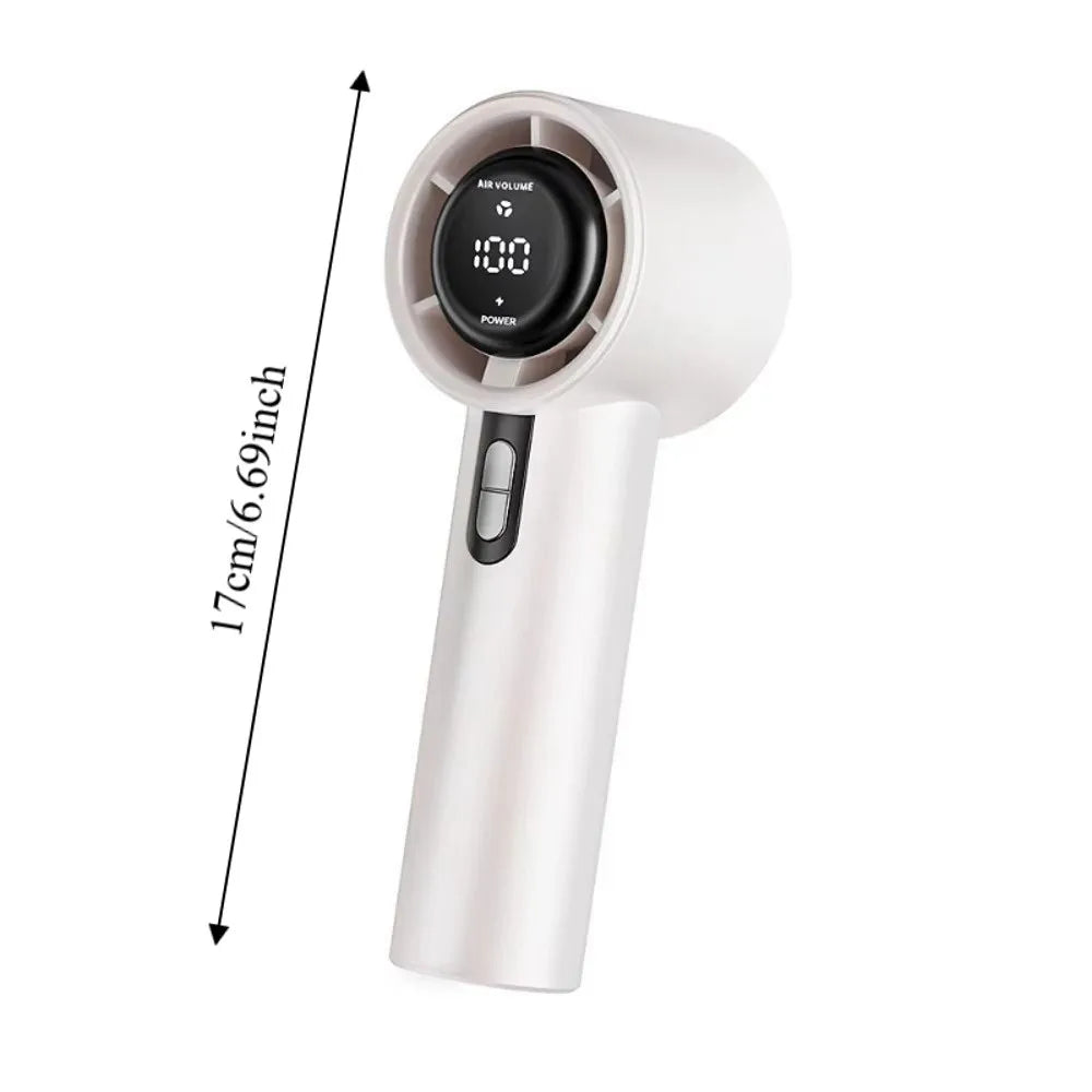 USB Rechargeable Mini Handheld Fan – 100 Speeds, 3000mAh Handheld Cooling Fan Axl