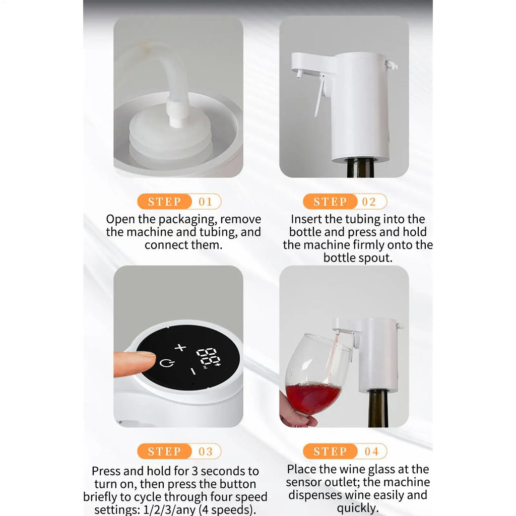 Electric Wine Aerator Pourer | Touch Screen Smart Decanter Electric Wine Aerator Axl