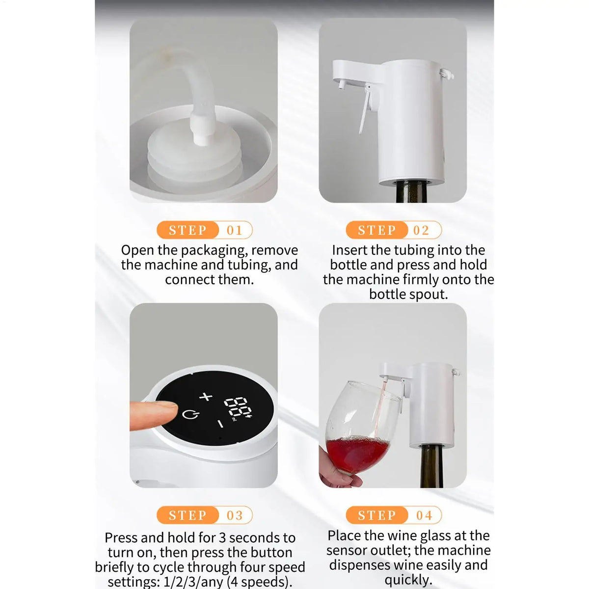 Electric Wine Aerator Pourer | Touch Screen Smart Decanter Electric Wine Aerator Axl