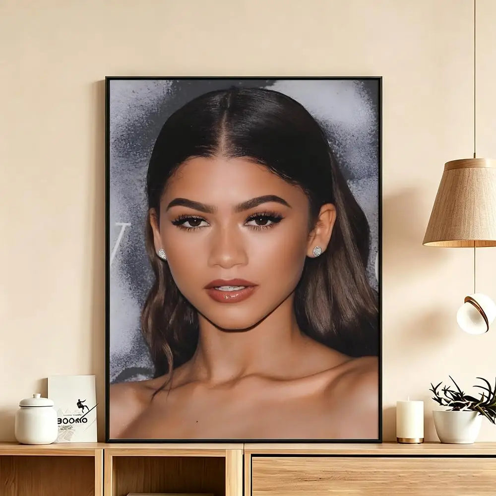 Zendaya HD Art Poster – Waterproof Sticky Wall Decor Wall Art Poster Axl White11 50X70cmNoframe