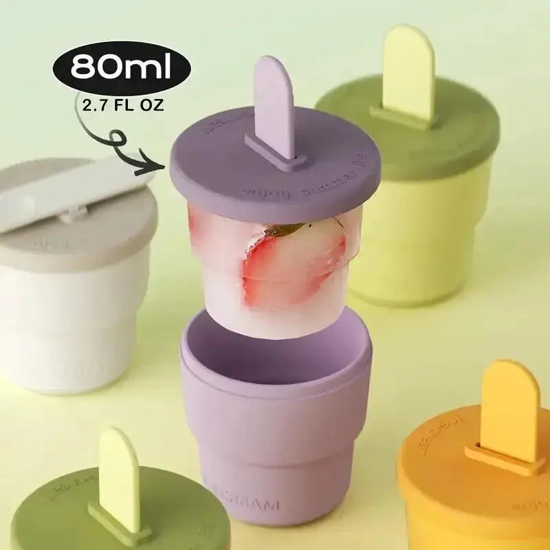 DIY Popsicle & Ice Cream Silicone Mold – Ice Cube Cup Maker Ice Cream Mold Axl