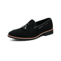 Men's British Tassel Loafers – Slip-On Genuine Leather Dress Shoes Men's Dress Loafers Axl HL-20213 Black 44