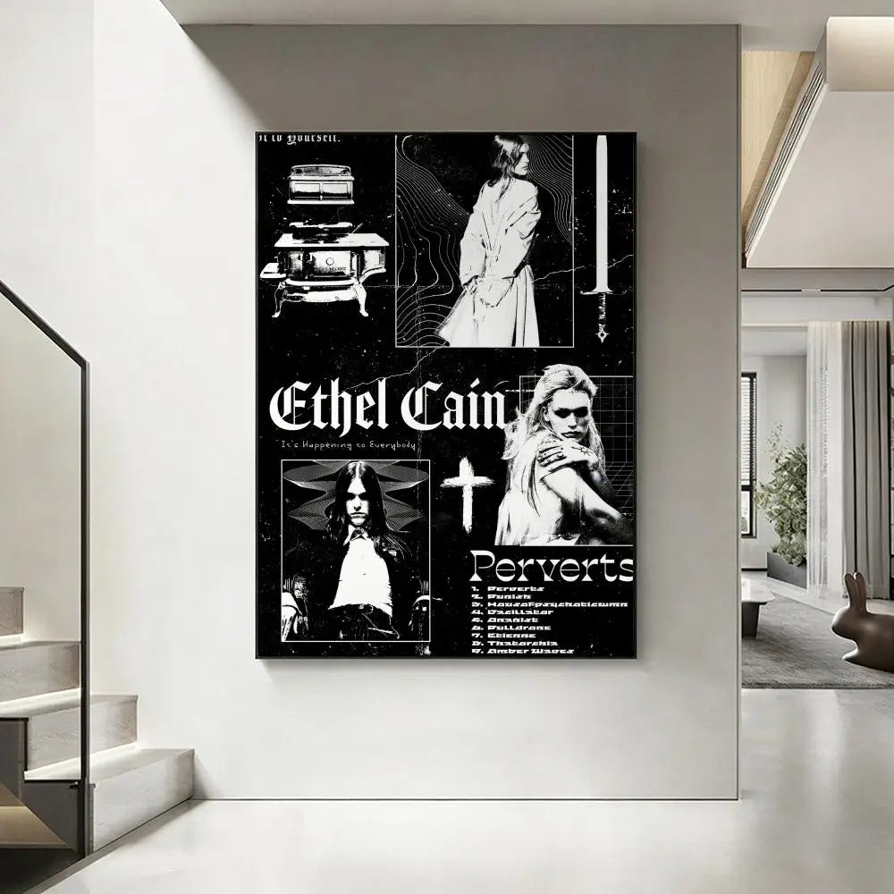 Ethel Cain HD Art Poster – Aesthetic Wall Decor for Home & Bar Art Wall Poster Axl White9 50X70cmNoframe