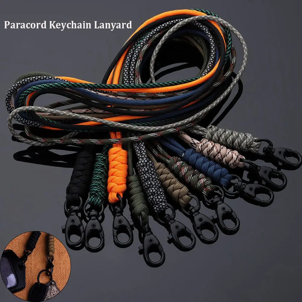 Paracord Keychain Lanyard – Triangle Buckle & Carabiner Clip Paracord Keychain Lanyard Axl