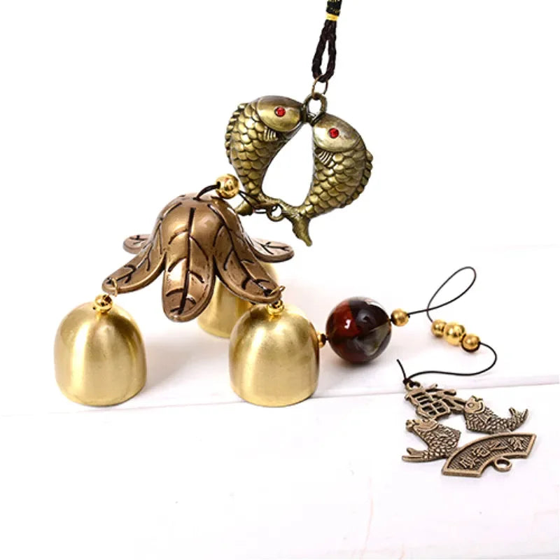 Copper Retro Metal Wind Chimes – Chinese Lucky Garden Decor Metal Wind Chimes Axl fish