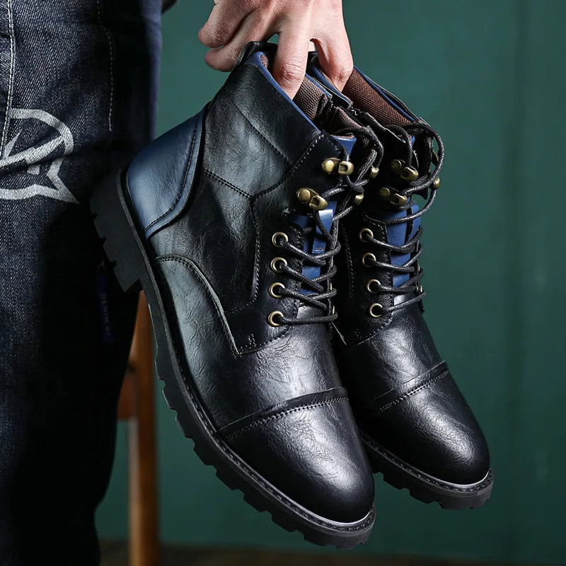 YBQJOO High Top Ankle Boots – Lace-Up Non-Slip Couple Boots Ankle Boots Axl
