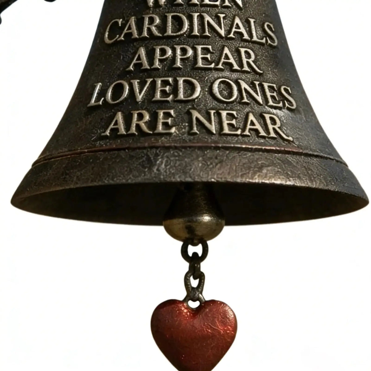 Red Bird Outdoor Dinner Bell – Farmhouse Garden Decor Garden Dinner Bell Axl