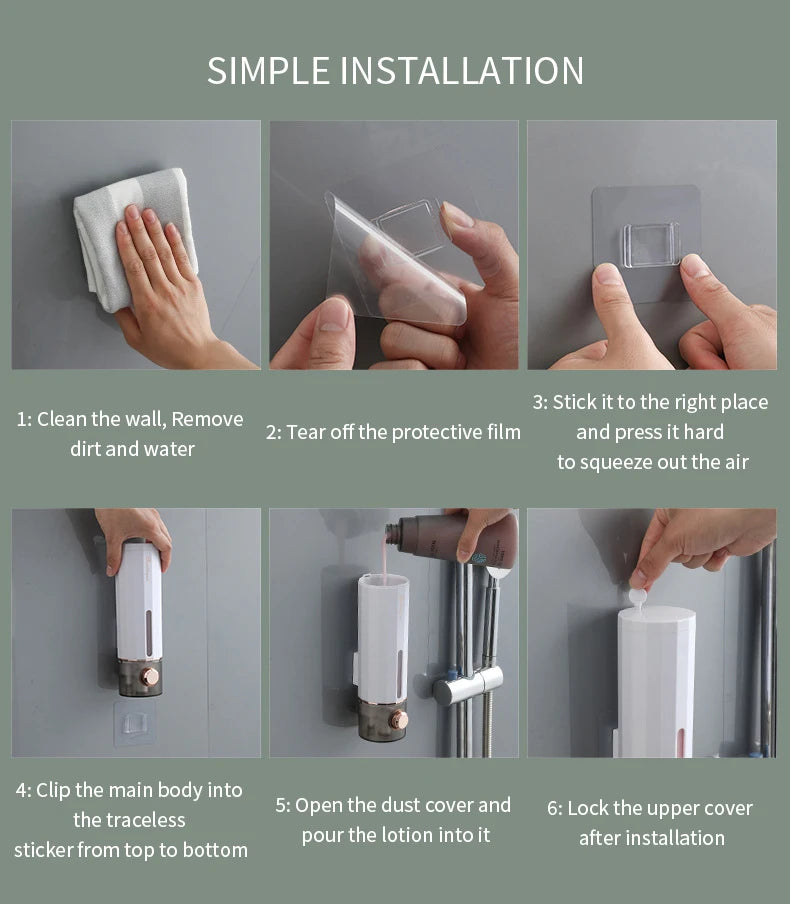 Wall Mounted Soap Dispenser 450ml – Manual Pump by BALASHOV Soap Dispenser Axl