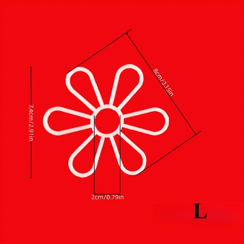 50Pcs Plastic Six-Petal Flower Shaping Pieces – Knitting Crafts Knitting Craft Accessory Axl 50pcs-L